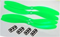 GF8045-Green - 2 Pairs Slow Fly Electric Prop GF 8045 SF (4 pc - Green) (22440/22441)
